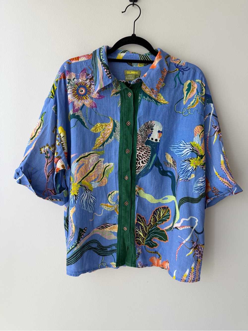 Anthropologie Celandine x Sarah Gordon Linen Blend Buttondown Shirt NWT - Picture 4 of 6
